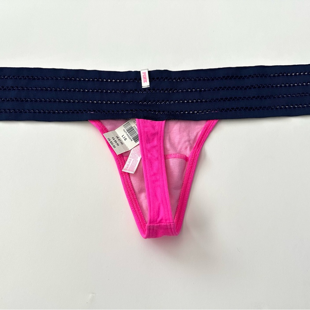 PINK Victoria's Secret Pink SET OF 4 Different & Discontinued Thong NWT L - Picture 7 of 10